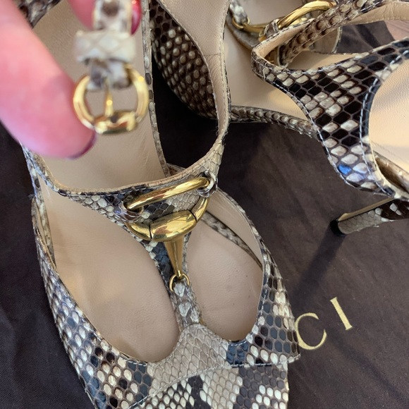 Gucci limited edition snakeskin heels,size 40 in excellent condition - Picture 5 of 8